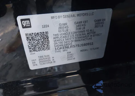 2025 GMC Acadia Fwd Denali from USA, damaged, VIN 1GKENLRS7SJ160911